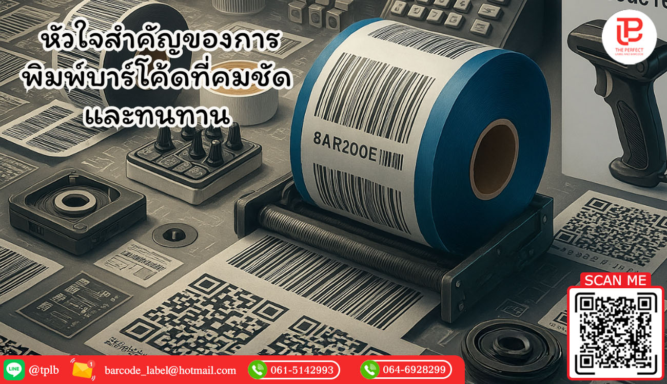 ริบบอนบาร์โค้ด: หัวใจสำคัญของการพิมพ์บาร์โค้ดที่คมชัดและทนทาน