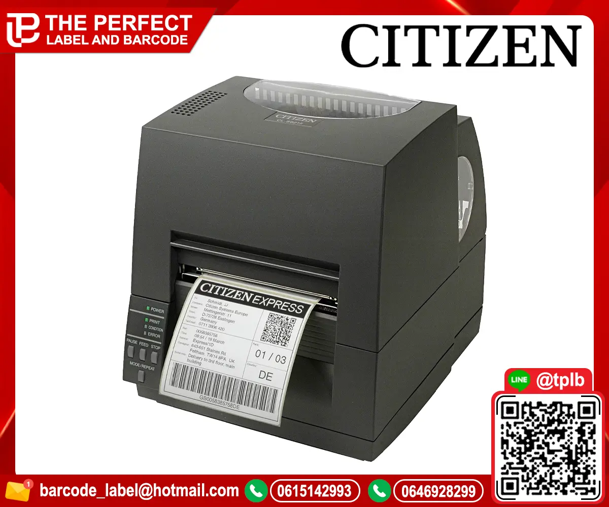 เครื่องพิมพ์สติ๊กเกอร์บาร์โค้ด Citizen รุ่น CL-S621