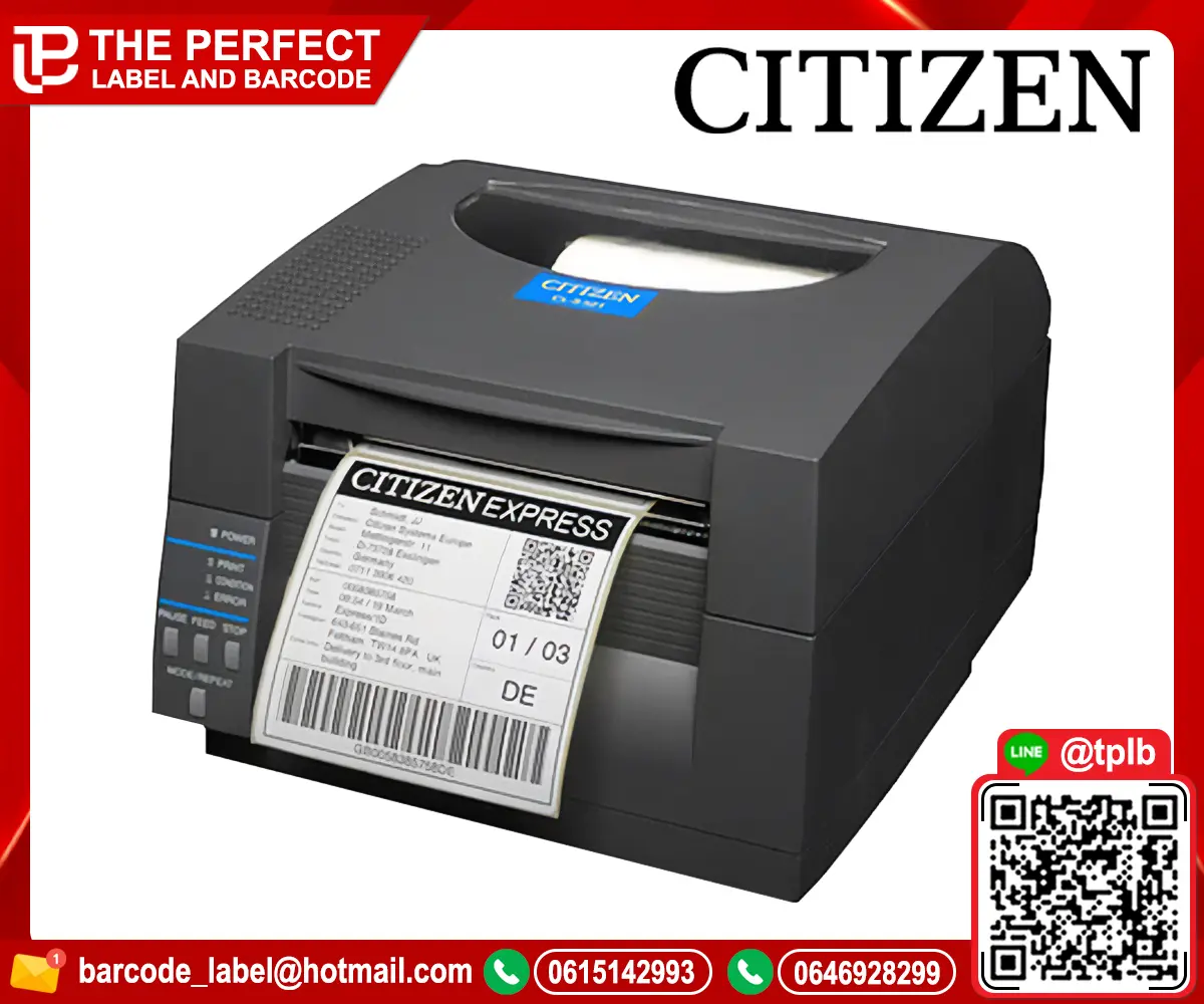 เครื่องพิมพ์สติ๊กเกอร์บาร์โค้ด Citizen รุ่น CL-S521