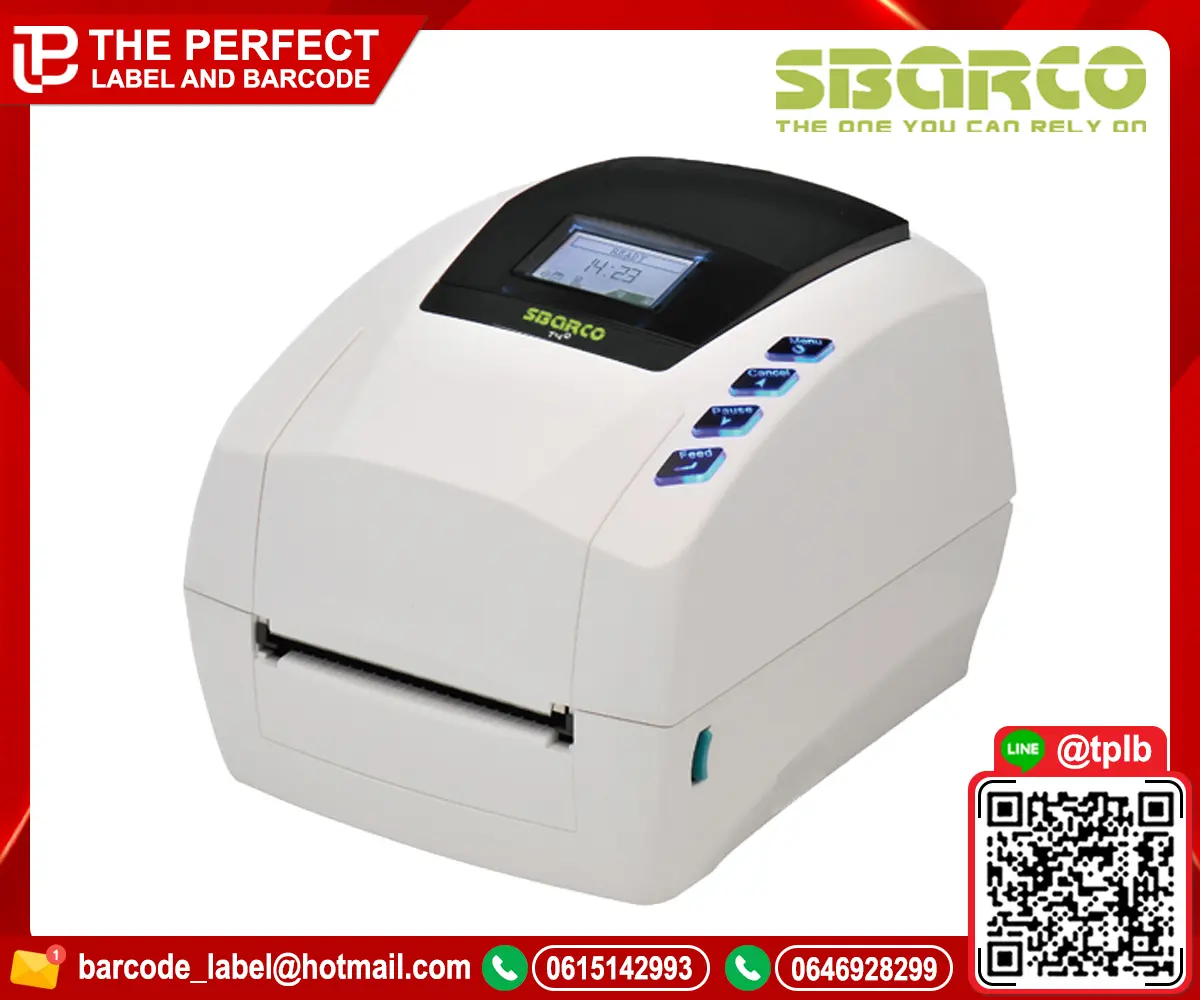 เครื่องพิมพ์บาร์โค้ด Sbarco รุ่น T4+ 203 dpi