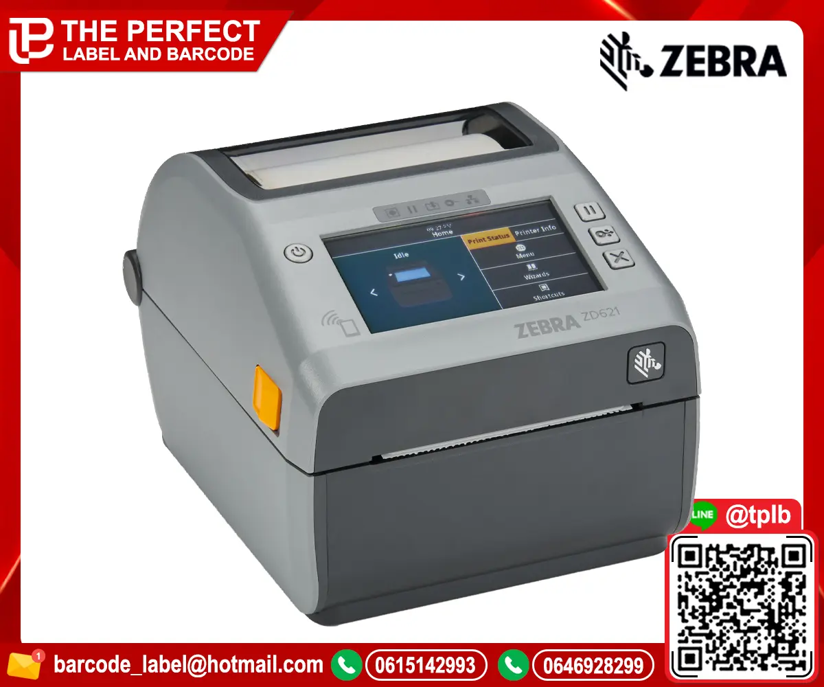 เครื่องพิมพ์สติ๊กเกอร์บาร์โค้ด Zebra รุ่น ZD621