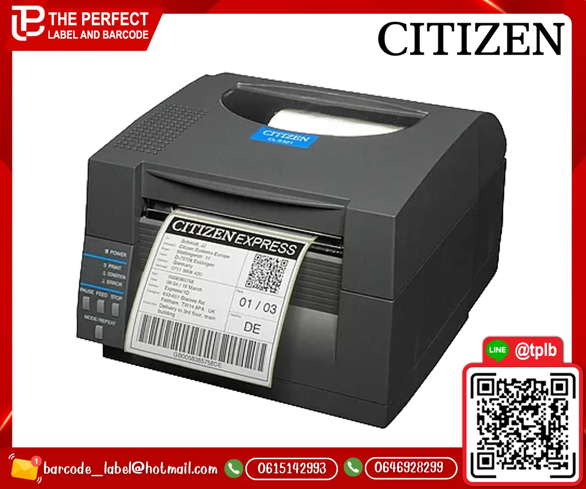 เครื่องพิมพ์สติ๊กเกอร์บาร์โค้ด Citizen รุ่น CL-S521