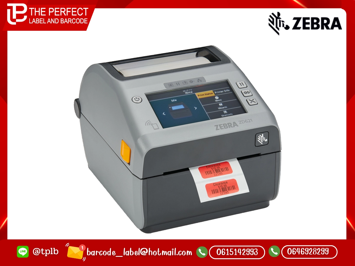 เครื่องพิมพ์สติ๊กเกอร์บาร์โค้ด Zebra รุ่น ZD621